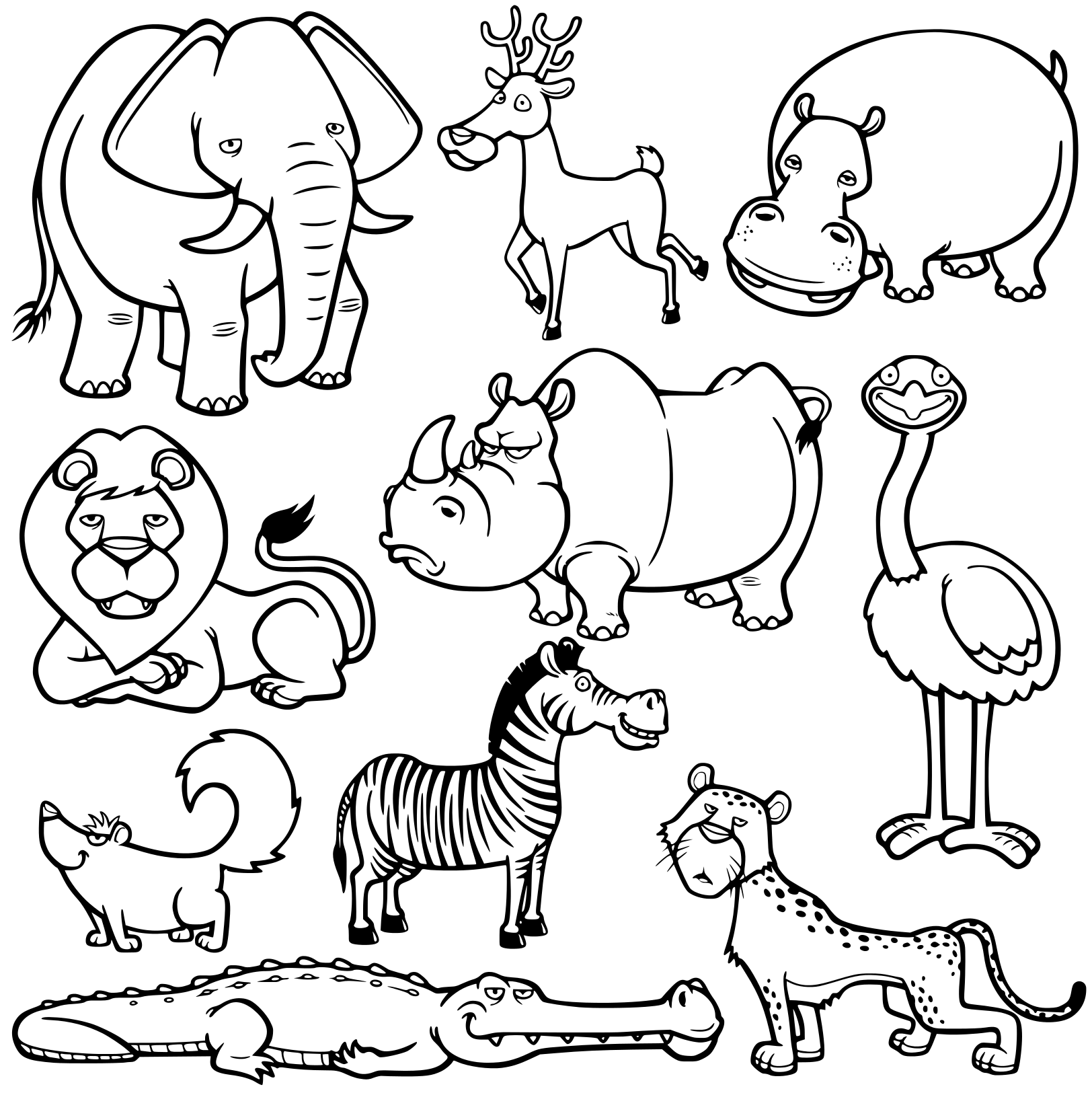 Wild Animals Coloring Pages   Coloring Cool