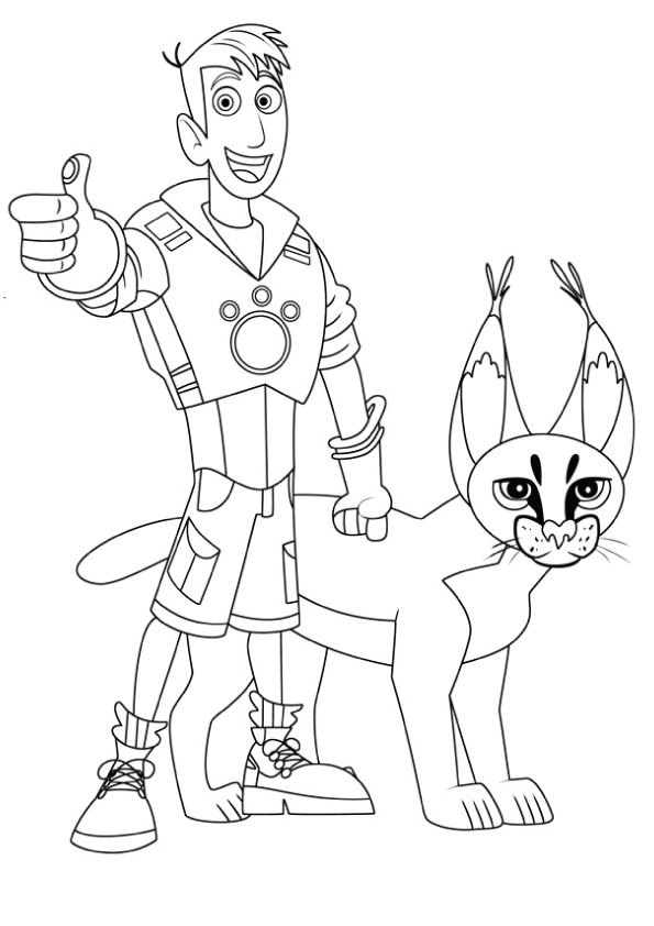 Wild Kratts Martin And Cougar Coloring Pages