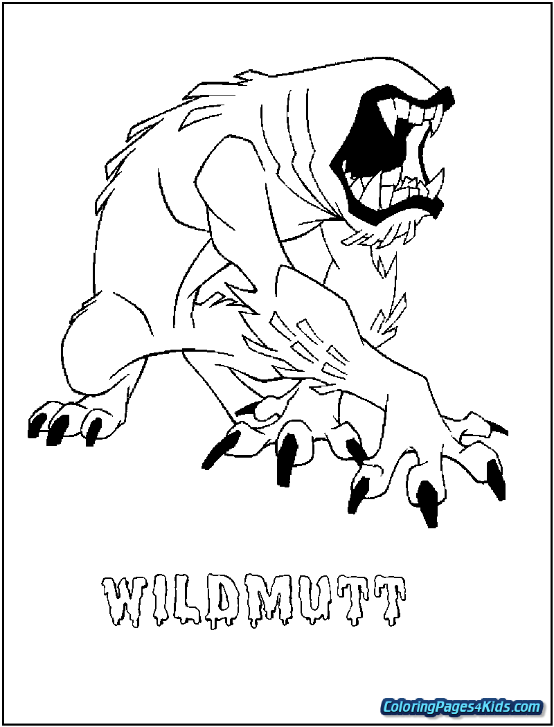WildMutt Form Coloring Page