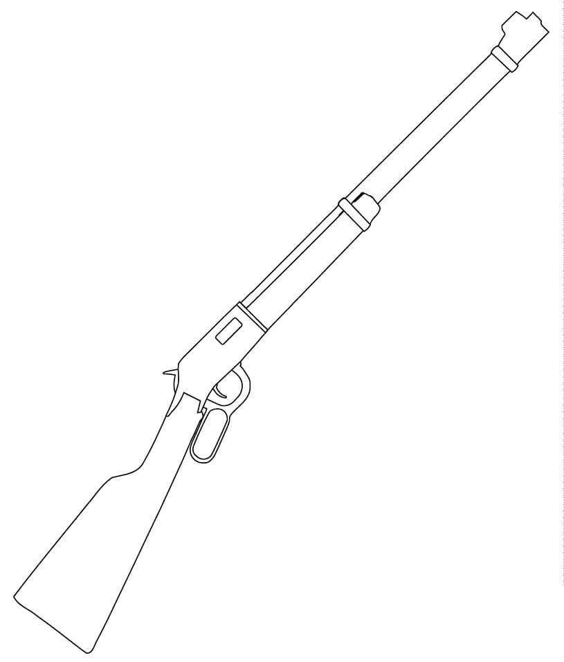 Winchester Rifle Coloring Page