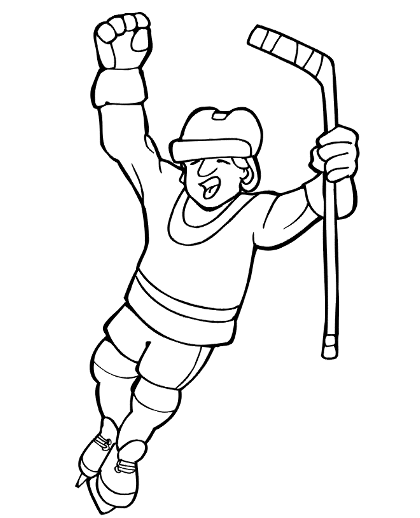 Winner Hockey Coloring Page
