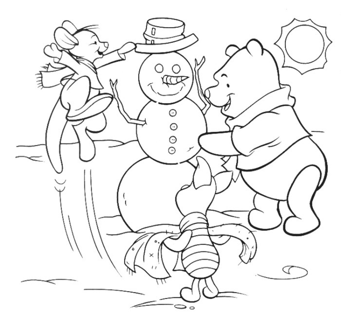 Winnie And Friends Making A Snowman Free Winter