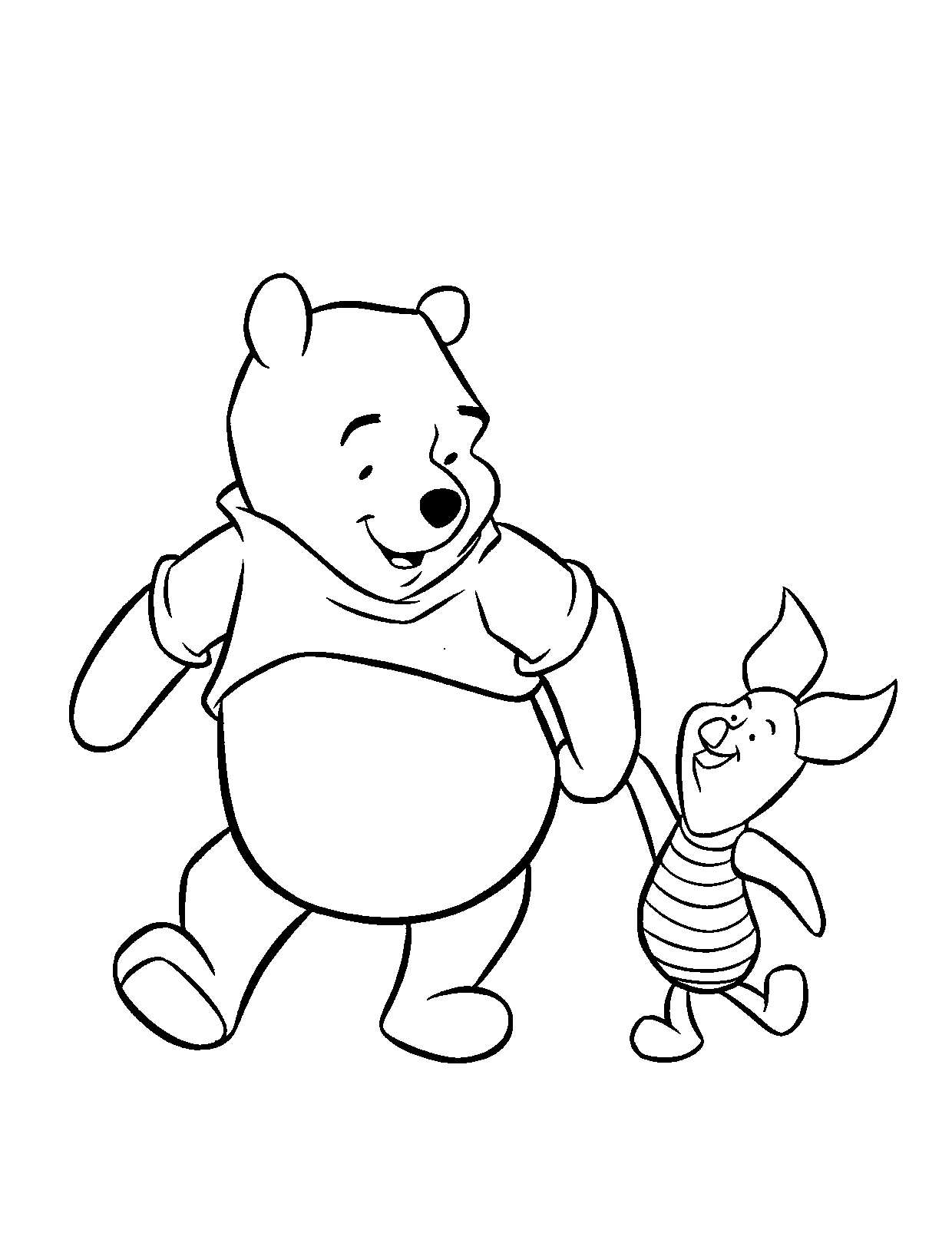 Winnie The Pooh Friendship With Piglet Pig S To Print