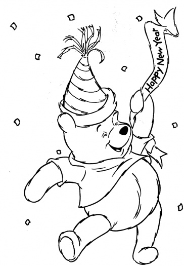 Winnie The Pooh S For Kids New Yearda41 Coloring Page