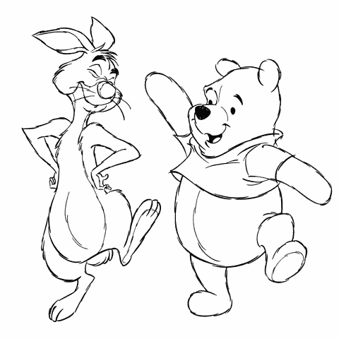 Winnie The Pooh S For Kids Rabbit5b72 Coloring Page