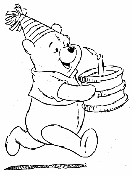 Winnie The Ppoh Happy Birthday S Freef738 Coloring Page