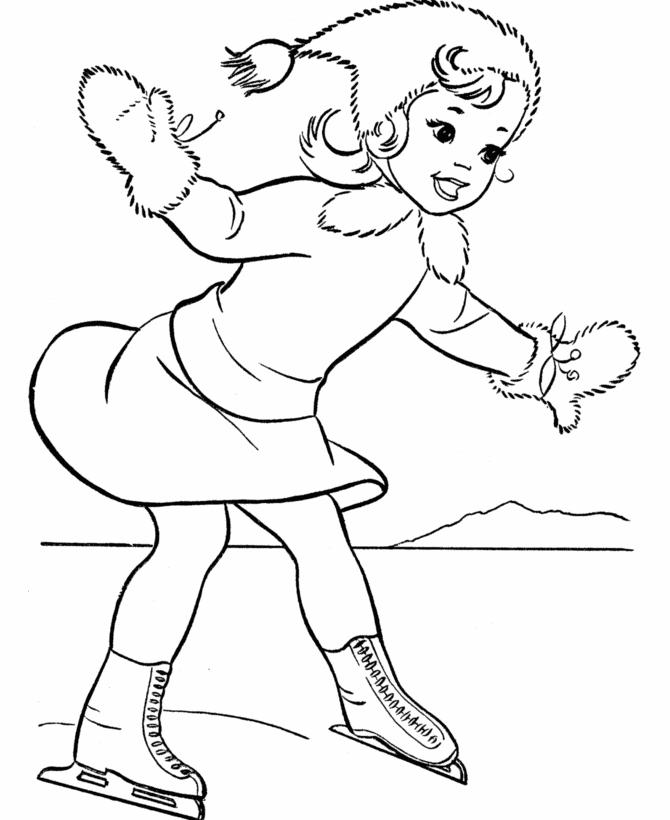 Winter Ice Skating S For Girls Fb75 Coloring Page