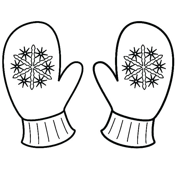 Winter Mittens – Snowflakes Coloring Page