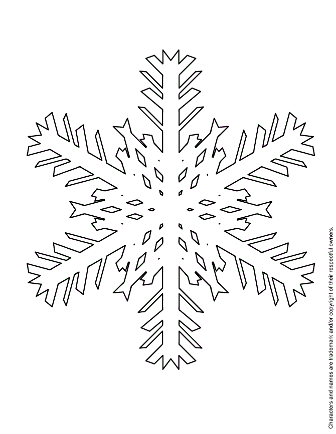 Winter Snowflake Coloring Page