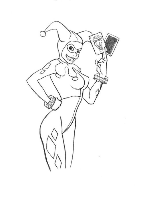 with joker cards harley quinn coloring pages coloring cool