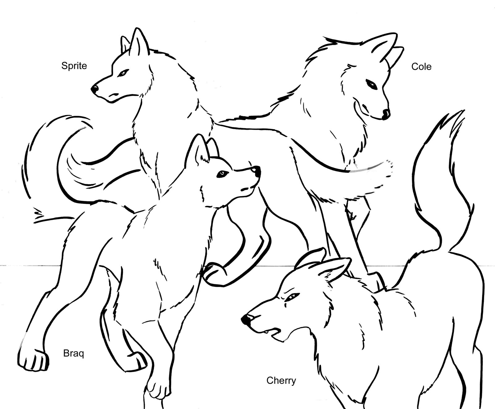 Wolf Pack Team Coloring Page