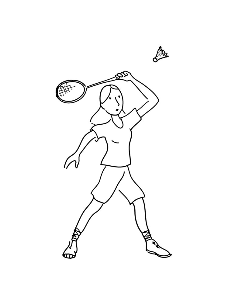 Woman Playing Badminton