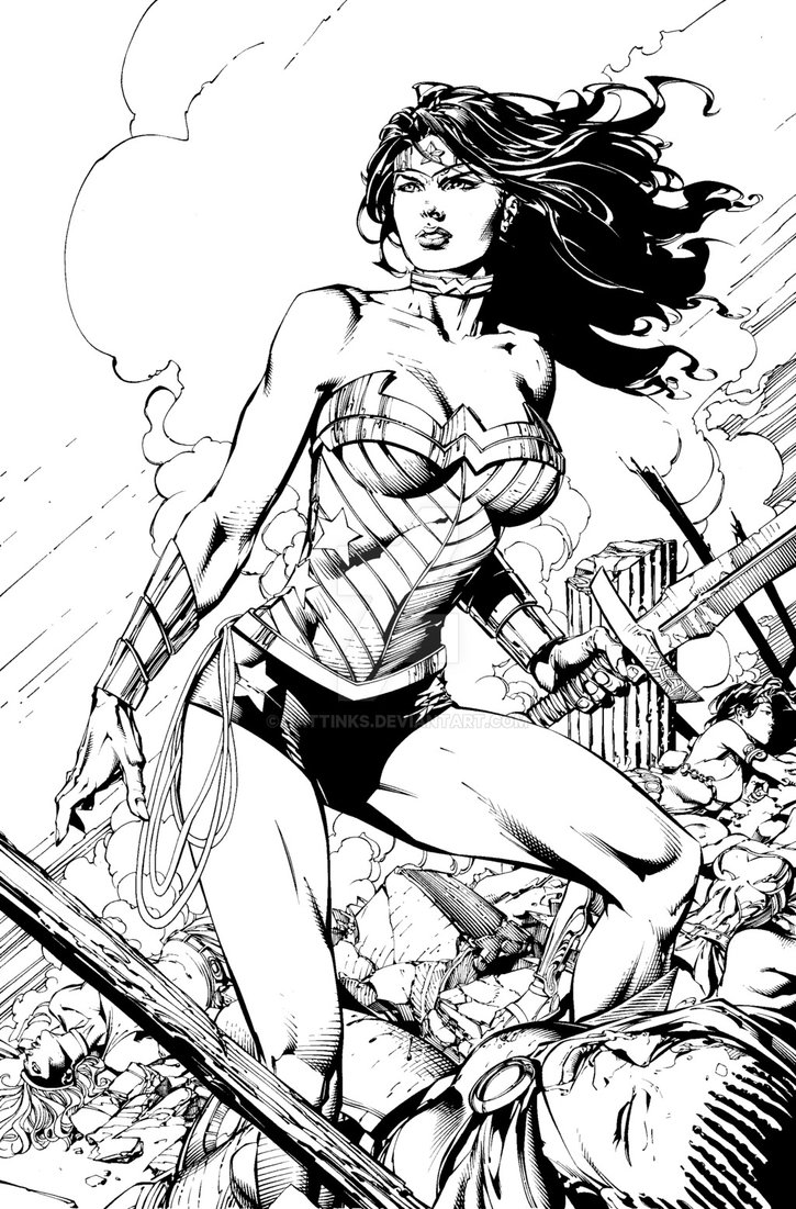 Wonder Woman By Battinks Dc Comics Coloring Page