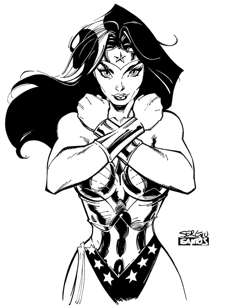 Wonder Woman By Sergioxantos Coloring Page