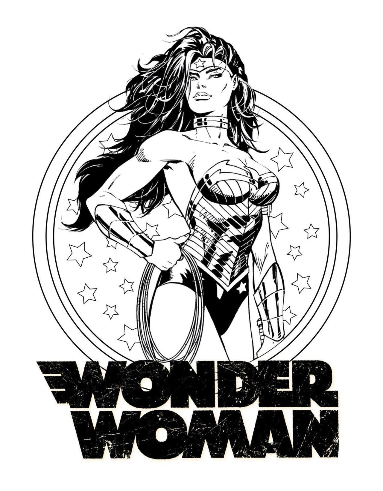 Wonder Woman For Adult Dc Comics Coloring Page