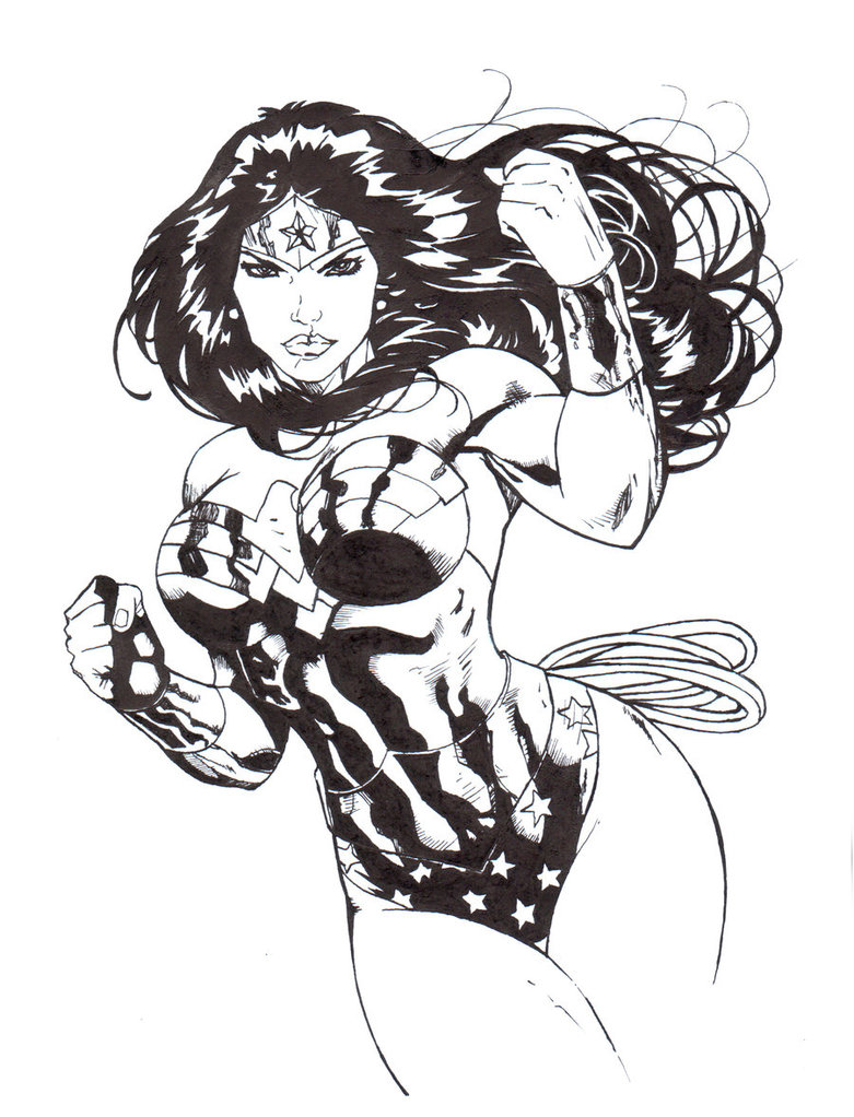 Wonder Woman For Adult Ink By Saruxaxa Coloring Page