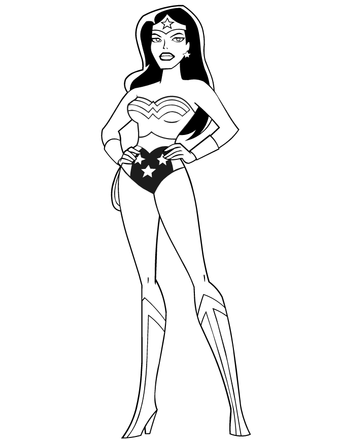 Wonder Woman For Girls Coloring Page