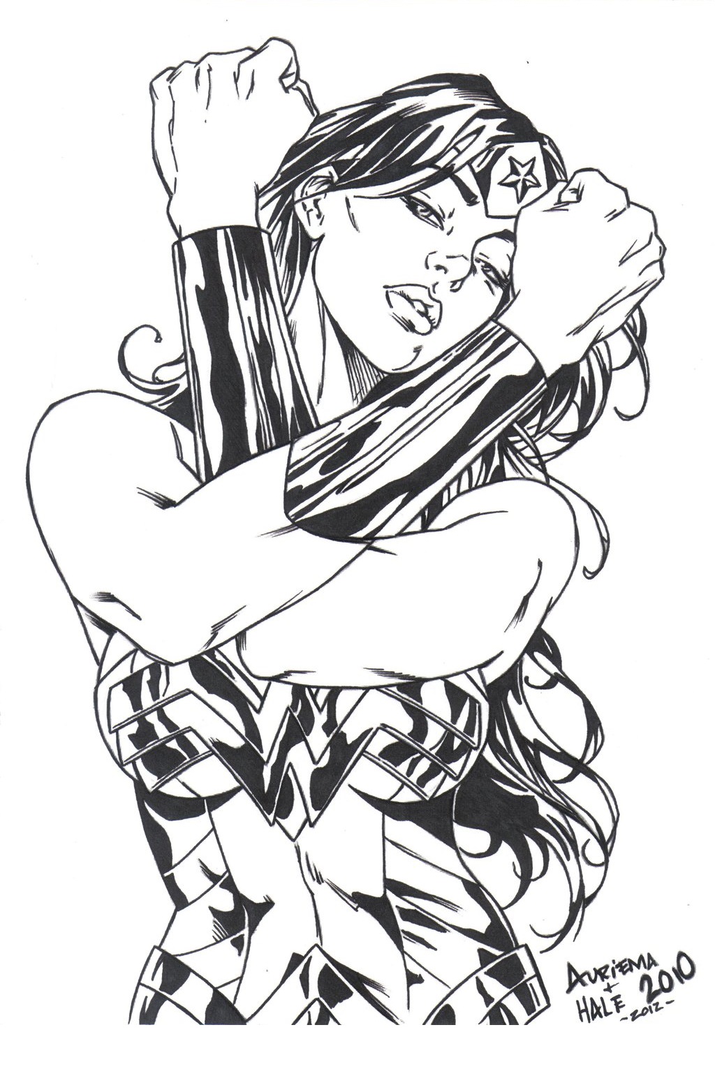 Wonder Woman Heroine Dc Comics Coloring Page