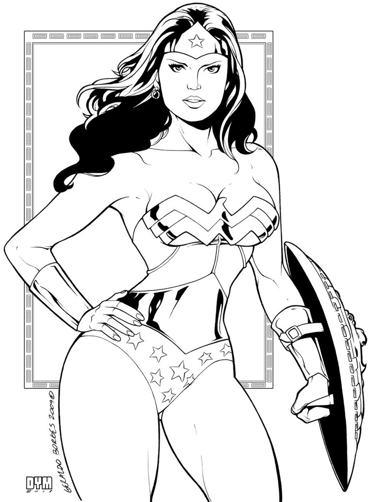 Wonder Woman Ink By Dymartgd For Adult Coloring Page