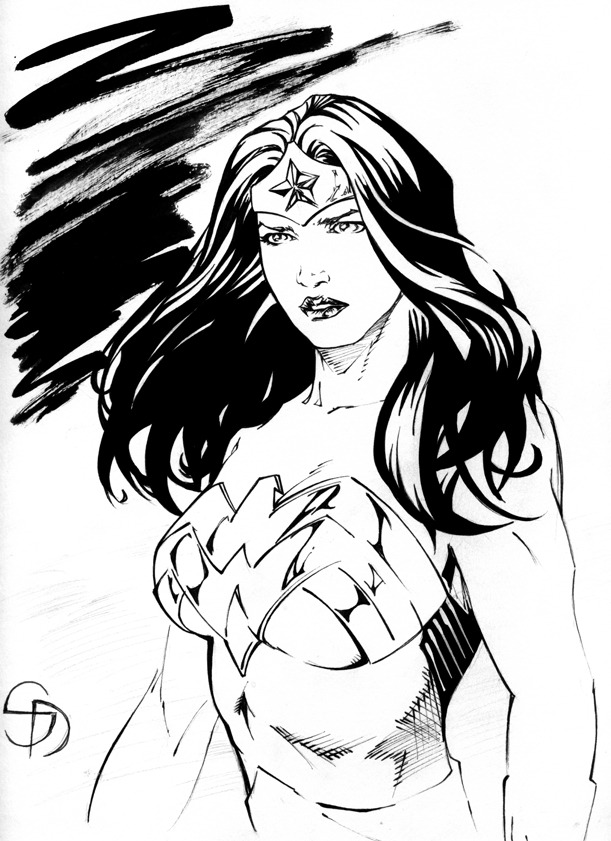 Wonder Woman Portrait Tumblr Dc Comics Coloring Page