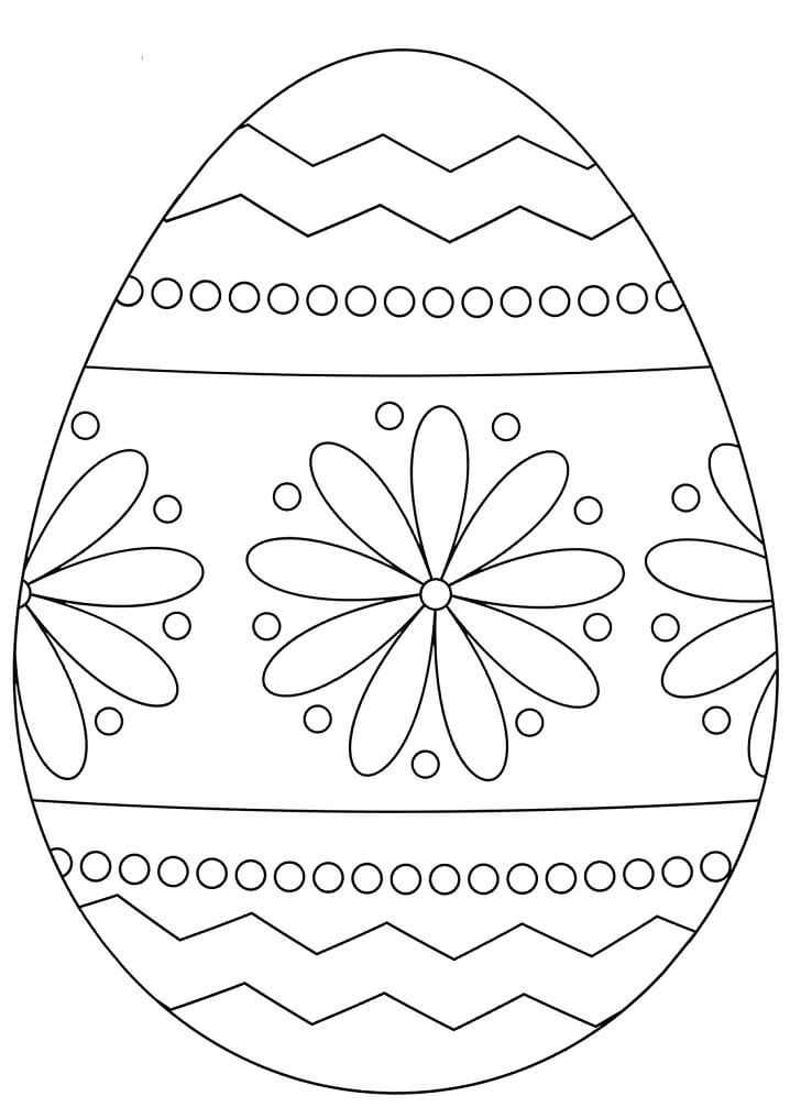 Printable Wonderful Easter Egg Coloring Page