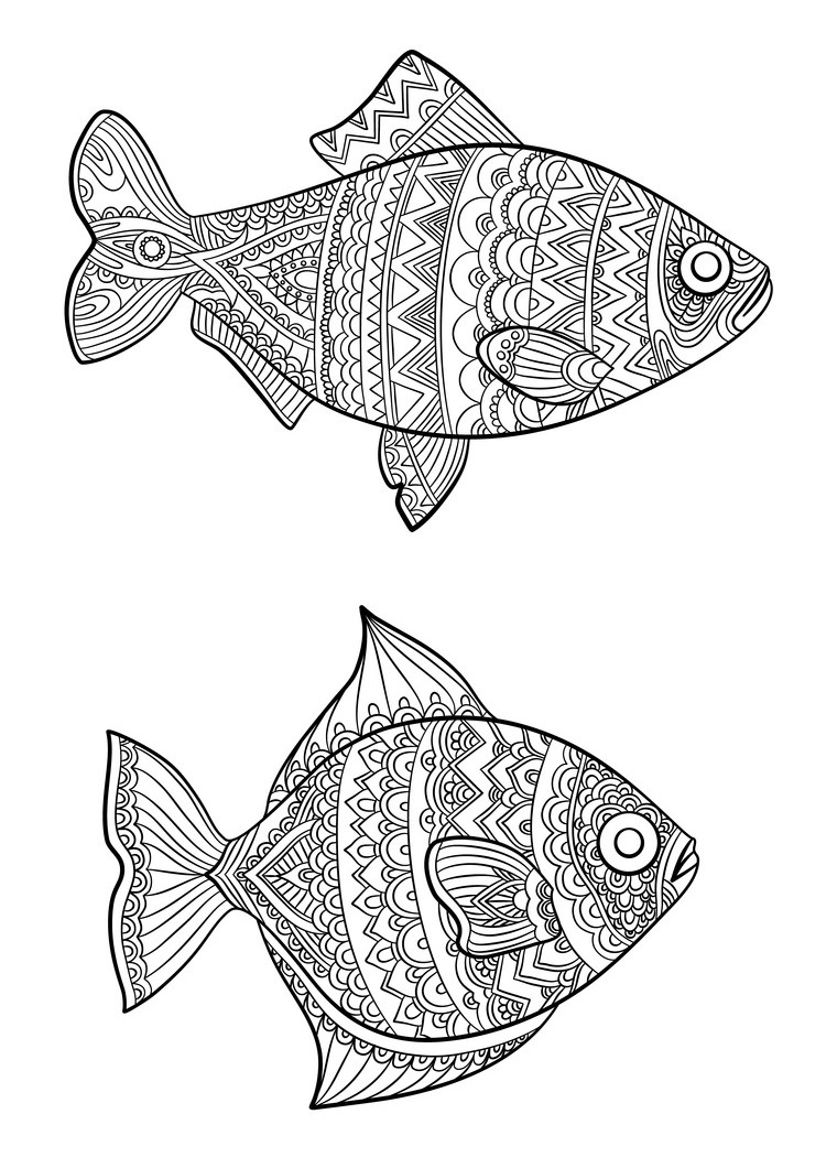 Wonderful Fishes Coloring Page
