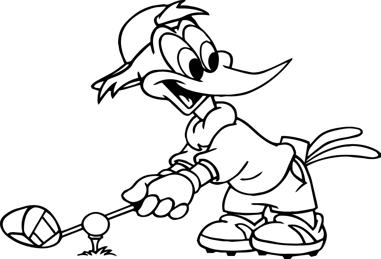 Woody Golfs Coloring Page