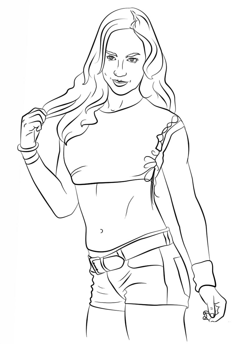 Wwe Aj Lee Coloring Page Coloring Page