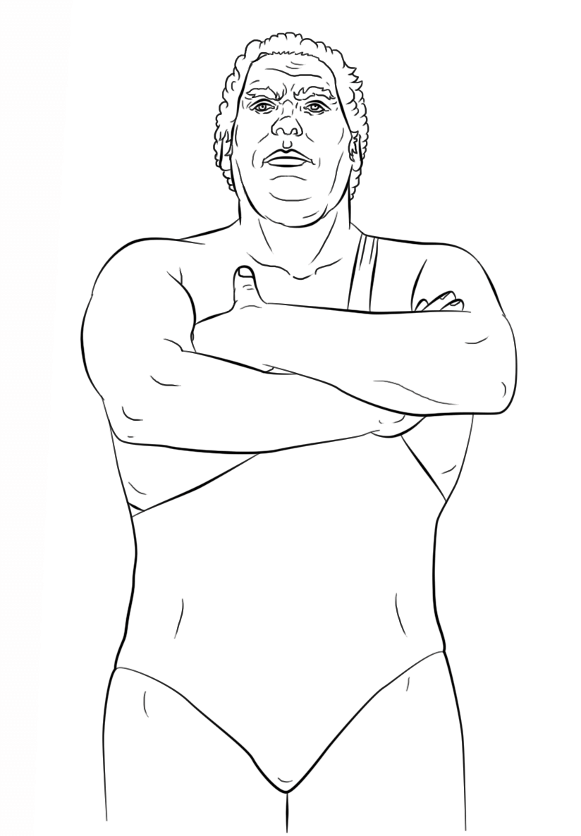 Wwe Andre The Giant Coloring Page Coloring Page