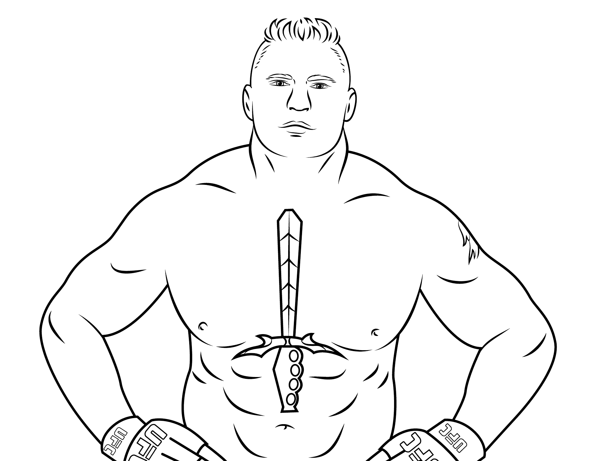 Wwe Brock Lesnar Coloring Page