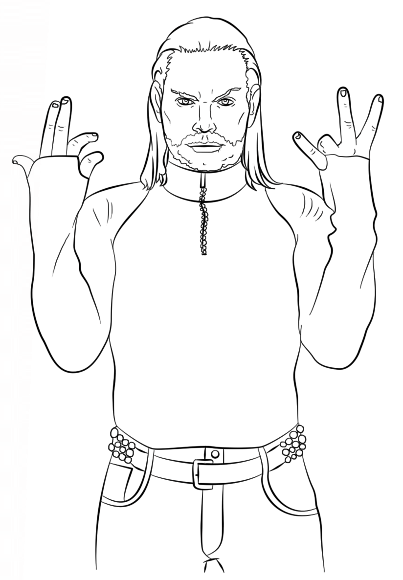 Wwe Jeff Hardy Coloring Page Coloring Page