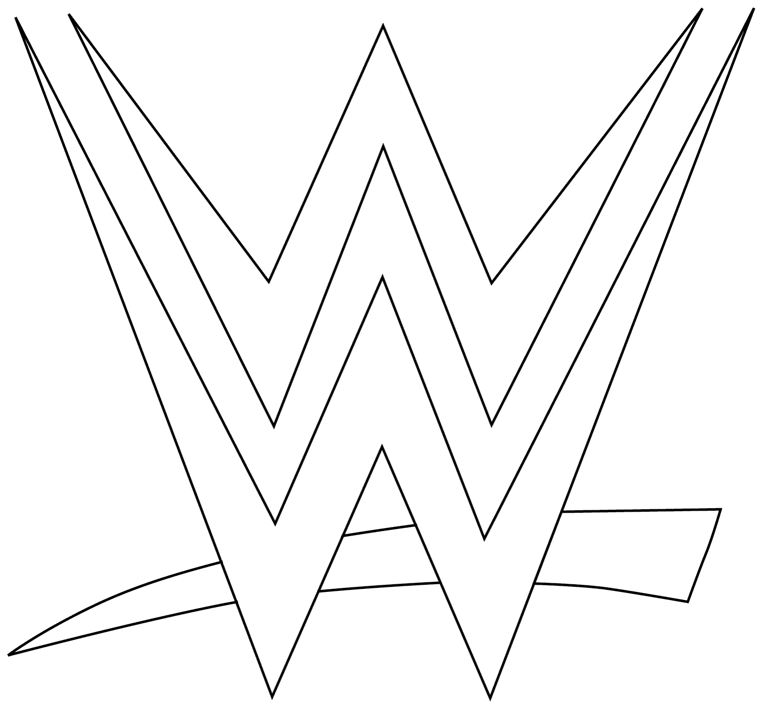 Wwe Logo Coloring Page Coloring Page