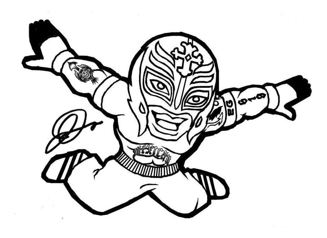 Wwe Rey Mysterio Mask Coloring Page