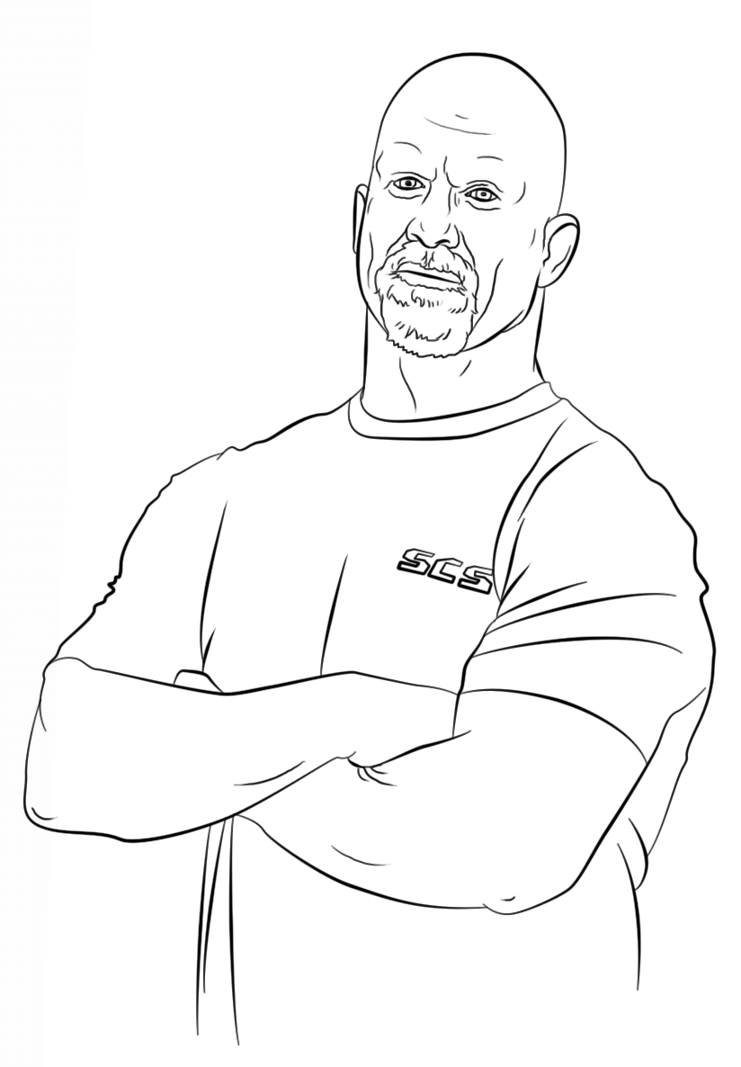 Wwe Stone Cold Steve Coloring Page Coloring Page