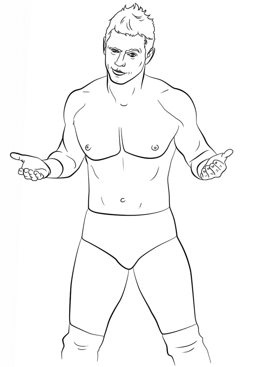 Wwe The Miz Coloring Page Coloring Page
