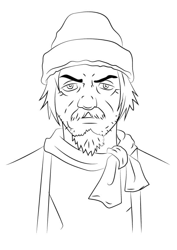 Yanni Yogi from Ace Attorney Coloring Page