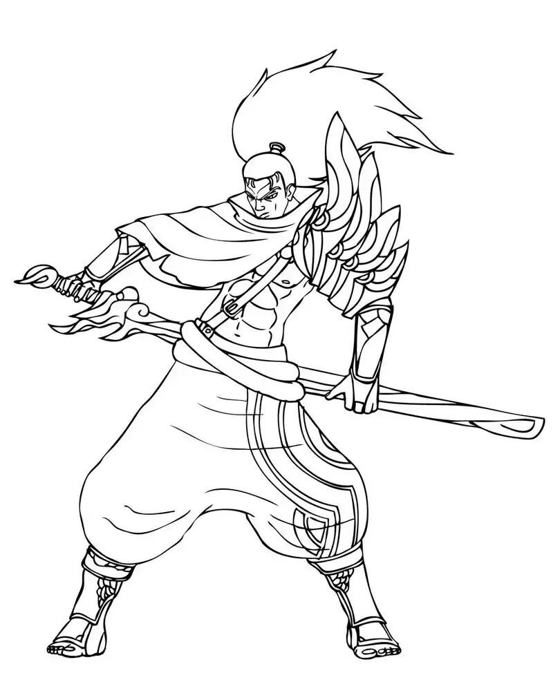Yasuo Coloring Page