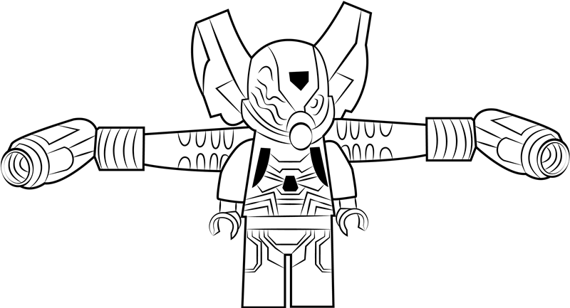 Yellow Jacket Lego Coloring Page