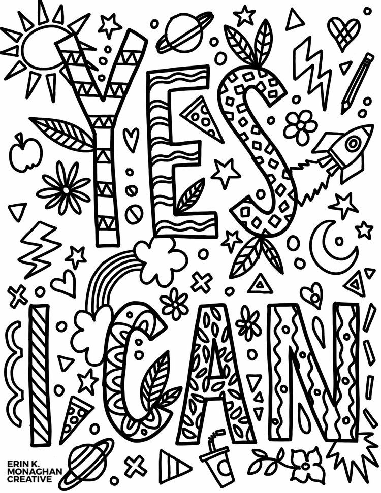 Yes I Can Coloring Page