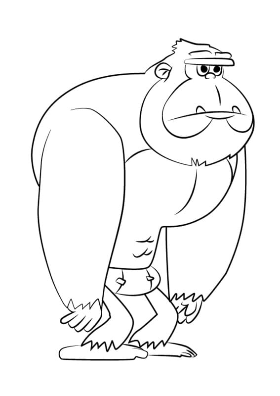 Yeti from Looped Coloring Page