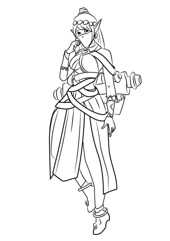 Ying from Paladins Coloring Page