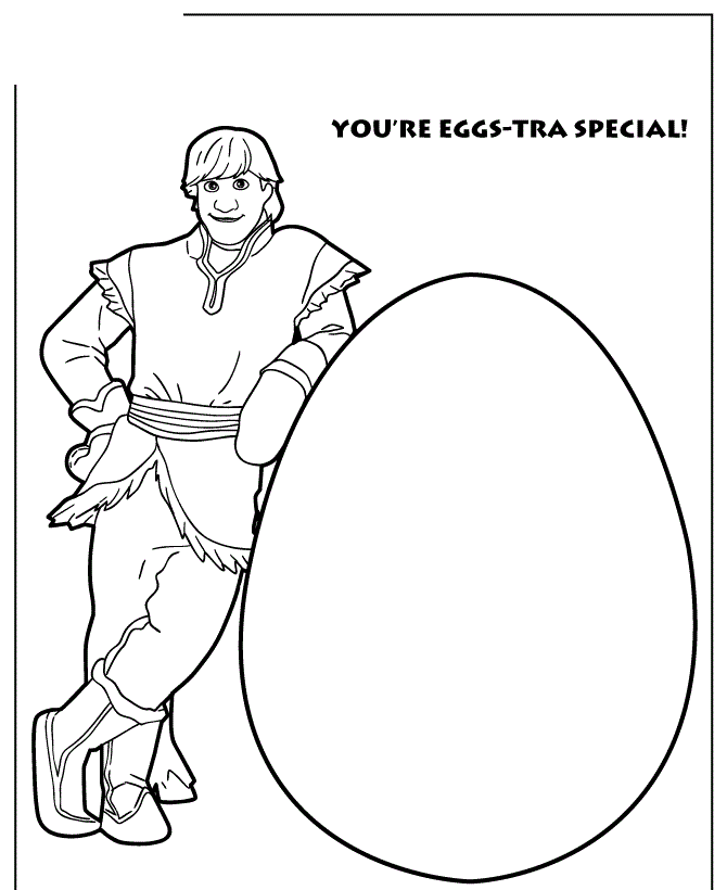 Youre Eggs Tra Special Frozen Easter Theme Colouring Page Coloring Page