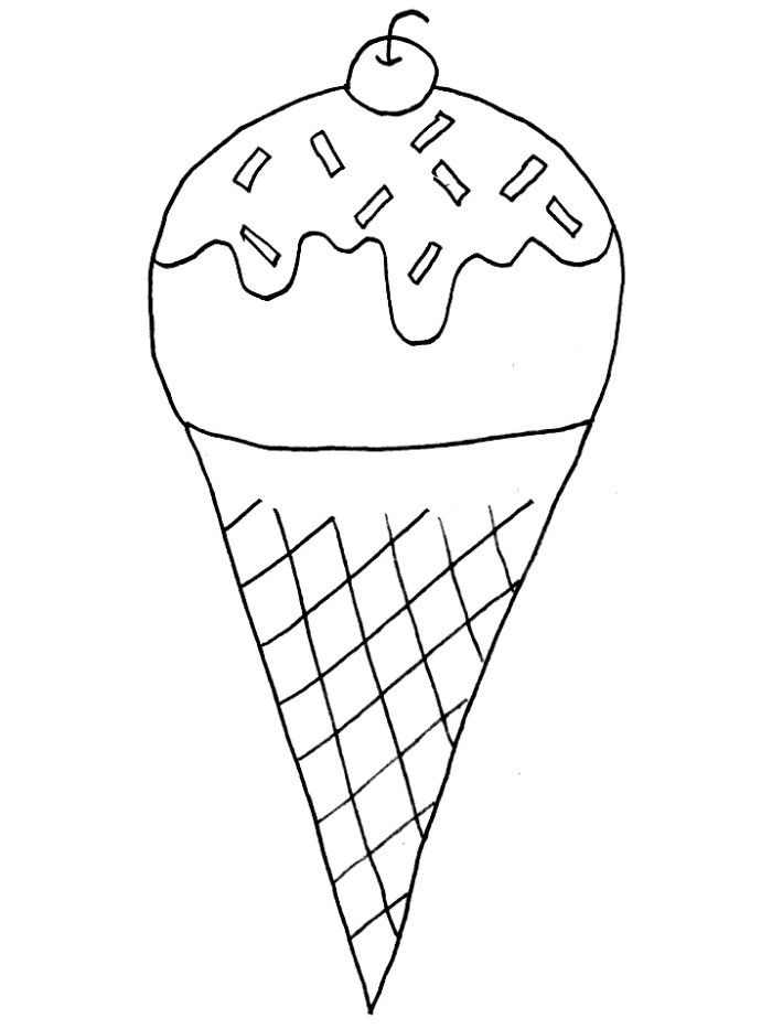 Yummy Ice Cream Coloring Page