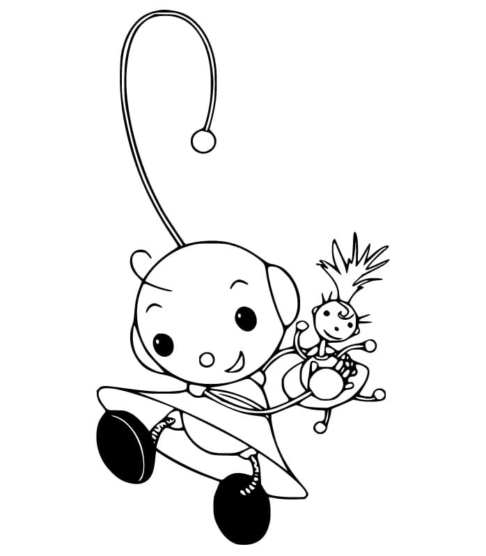 Zowie Polie and Doll Coloring Page