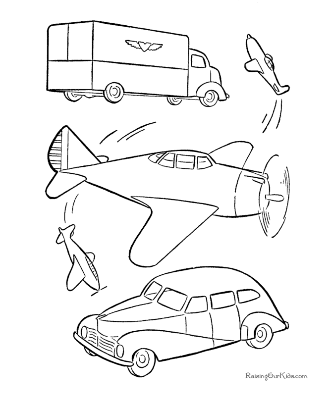 car 36 For Kids Coloring Page