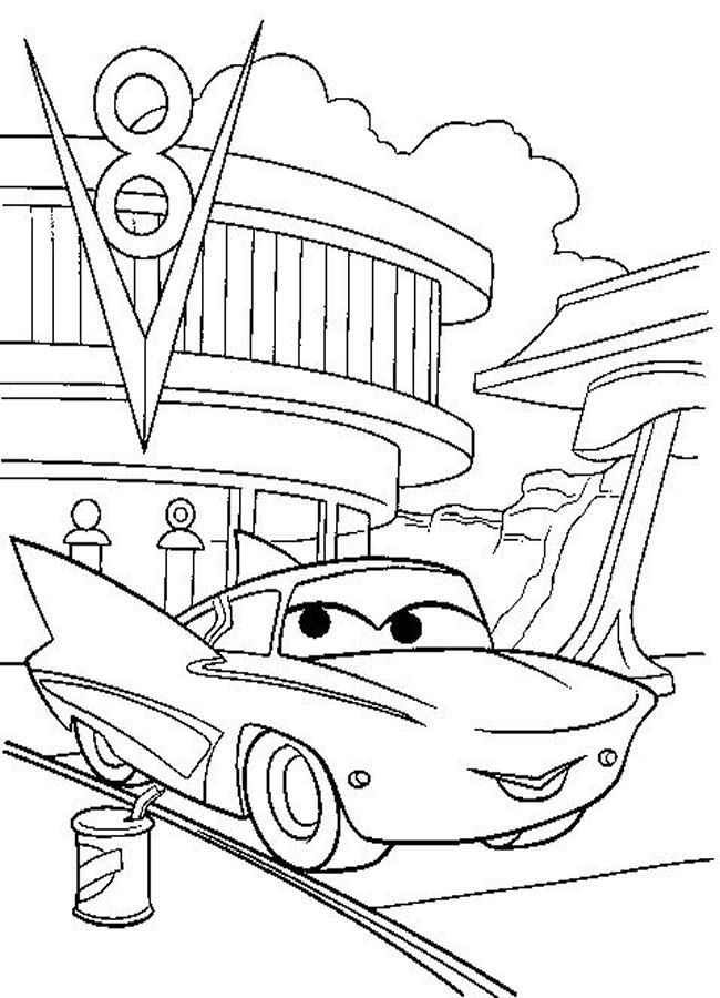 car 4 For Kids Coloring Page