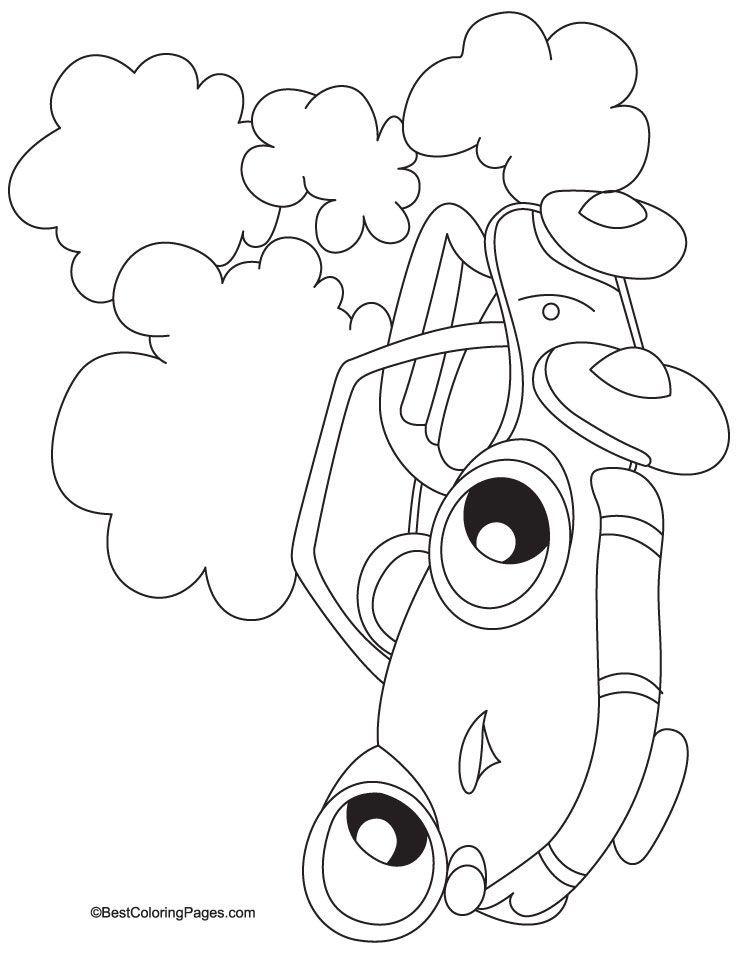 car 40 For Kids Coloring Page