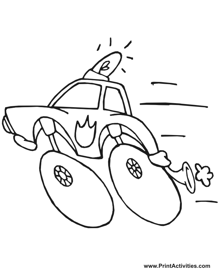 car 44 For Kids Coloring Page