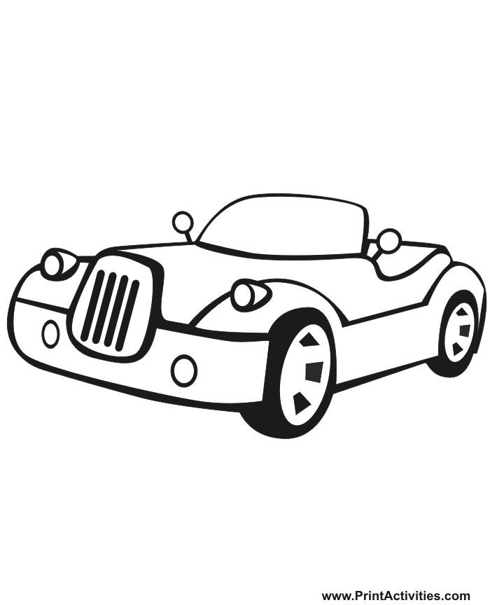 car 48 For Kids Coloring Page