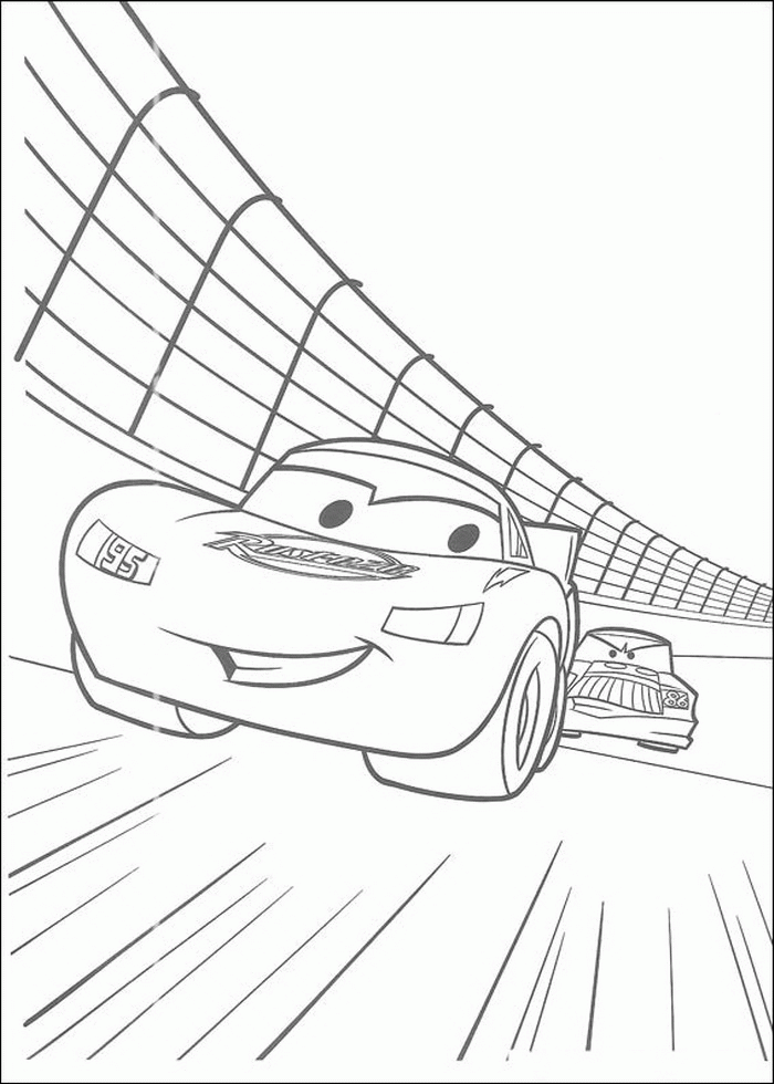 car 52 For Kids Coloring Page